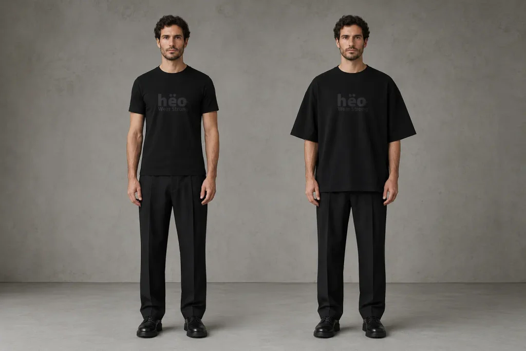 Diferencia Polera Oversize Regular Fit