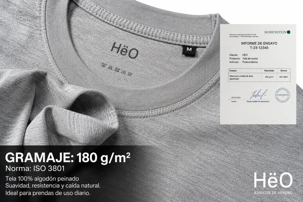 Tejido heavyweight de polera oversize de alto gramaje