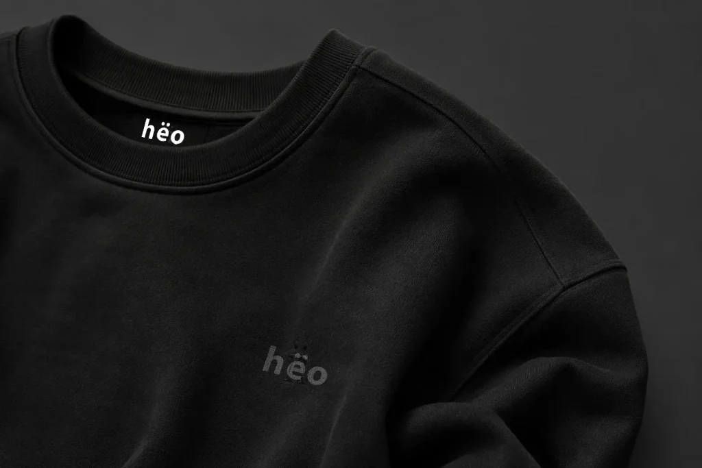 Detalle de tejido de una polera de alto gramaje