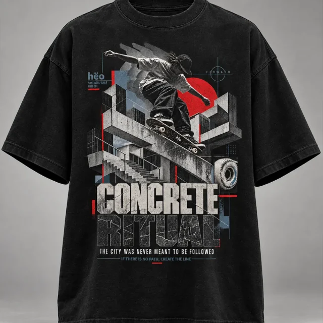 Polera Oversize Hëo Concrete Ritual 2