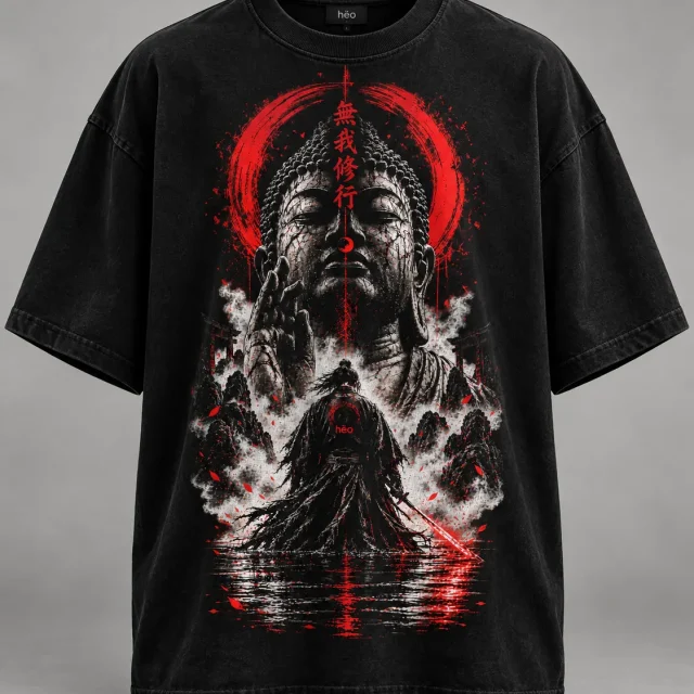Polera Oversize Hëo Crimson Satori 1