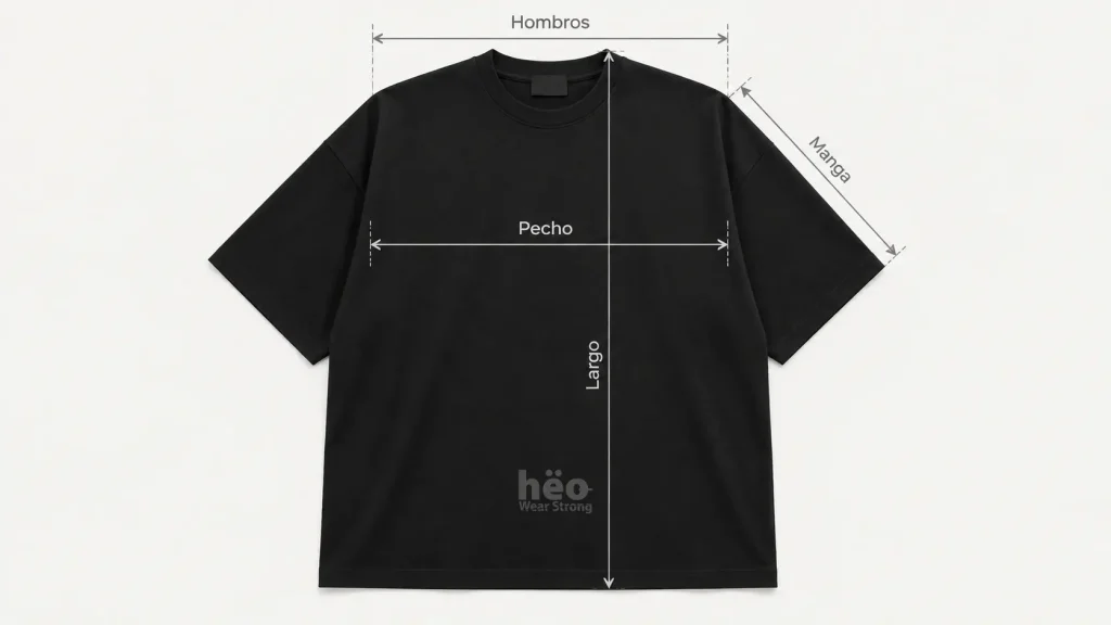 Cómo medir pecho largo hombros y manga de una polera oversize