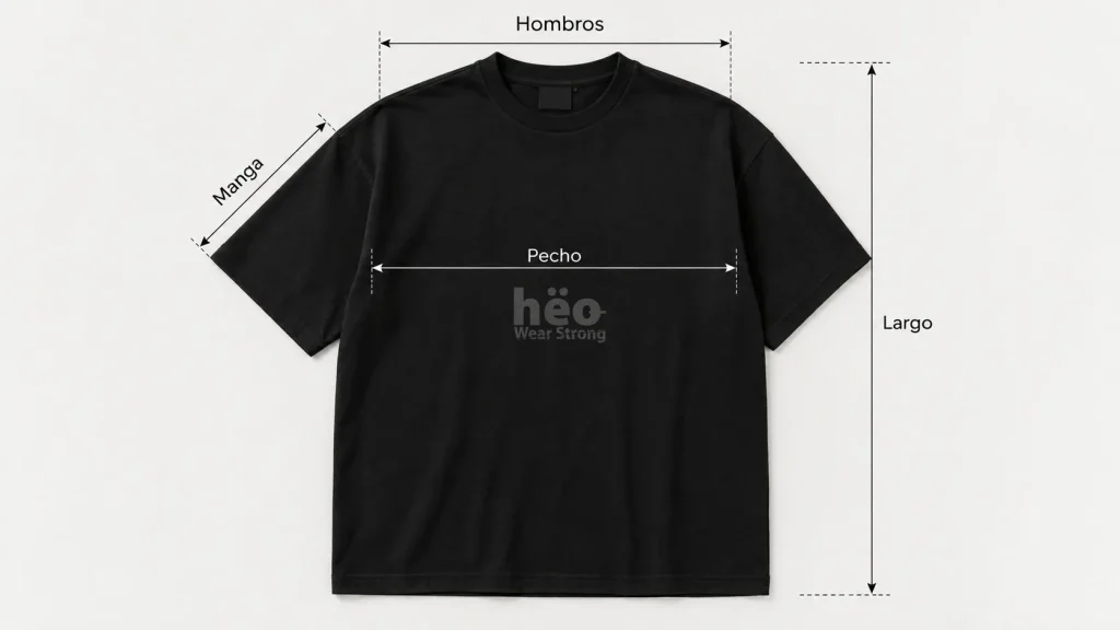 Cómo medir una polera oversize para elegir talla