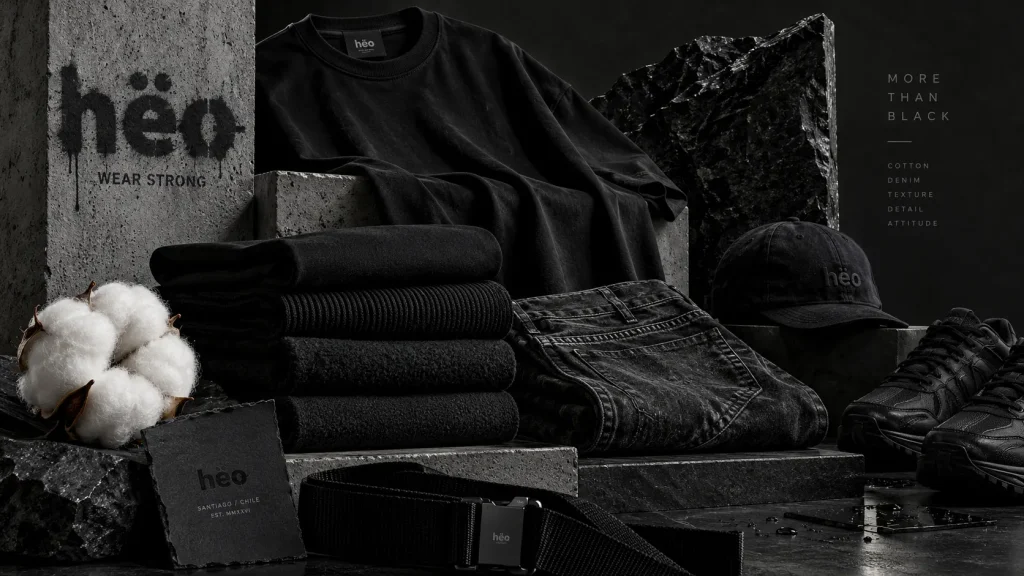 Outfit total black con polera oversize negra y denim amplio